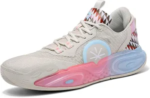 Neutral Basketball Shoes Fashion Sneakers Slip Resistant Breathable Sports Running Shoes Street or Court Sports Basketball Shoes Outdoor Casual Walking Fitness Tennis Training Shoes