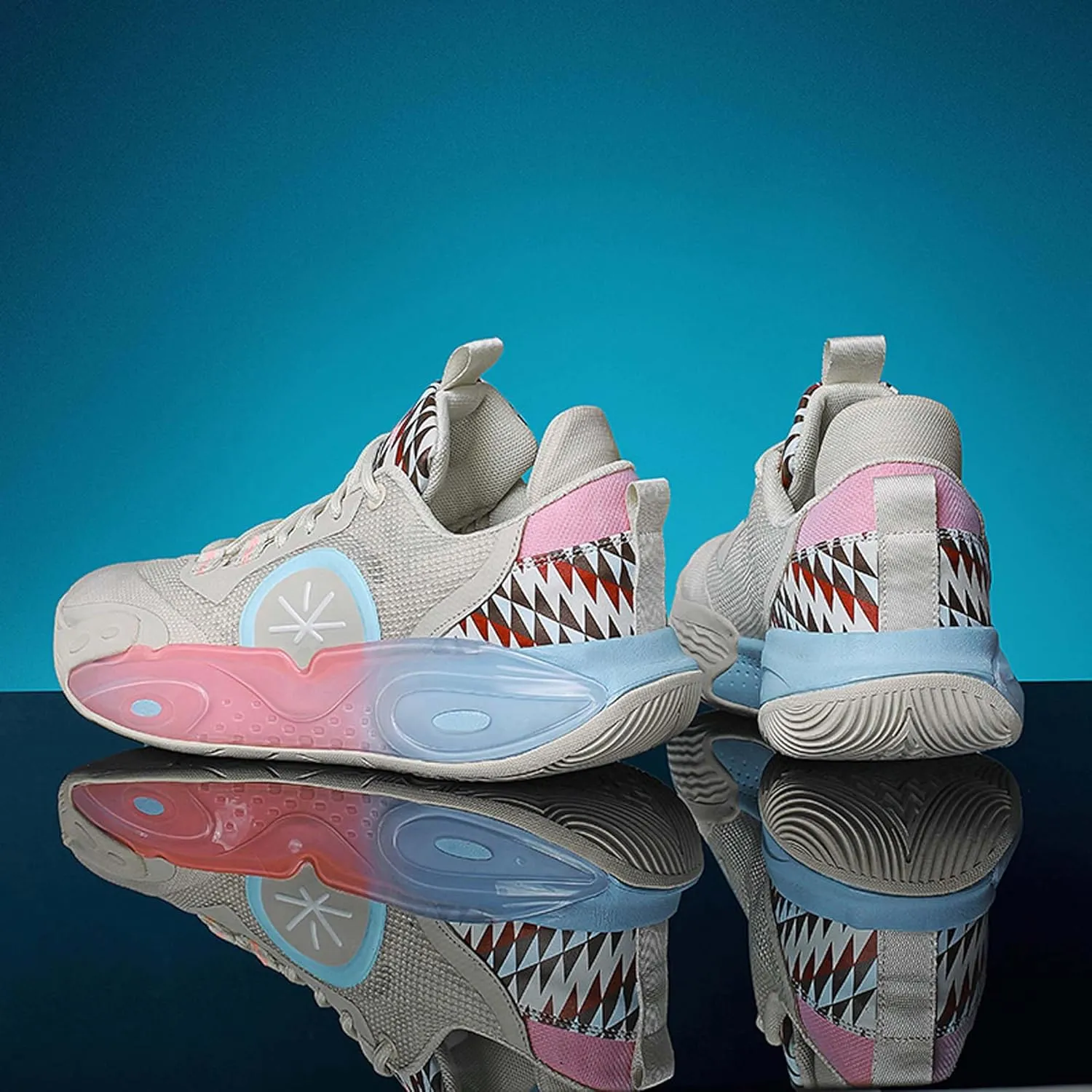 Neutral Basketball Shoes Fashion Sneakers Slip Resistant Breathable Sports Running Shoes Street or Court Sports Basketball Shoes Outdoor Casual Walking Fitness Tennis Training Shoes