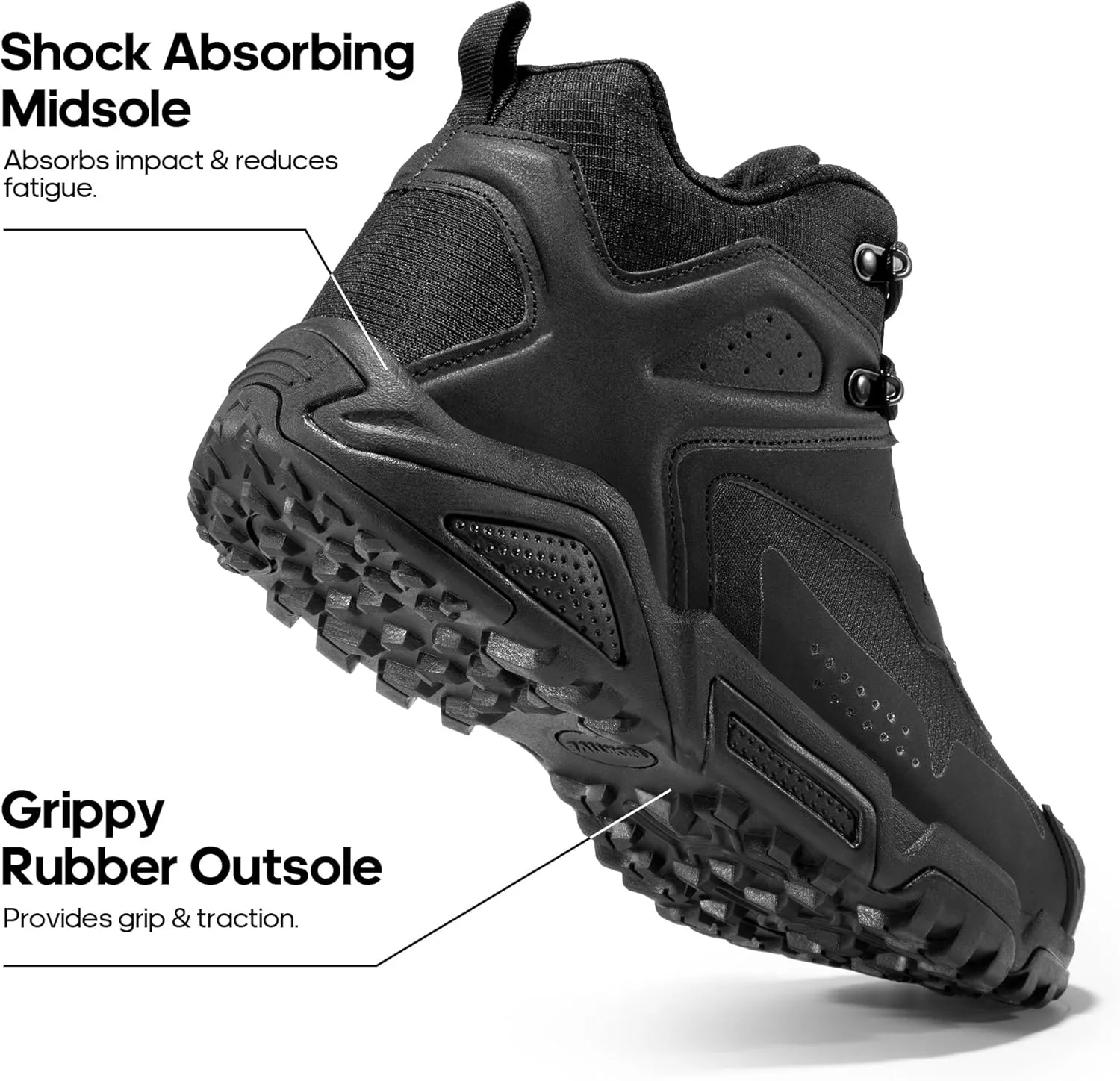 NORTIV 8 Men's Waterproof Hiking Boots Lightweight Mid Ankle Trekking Trails Outdoor Boots