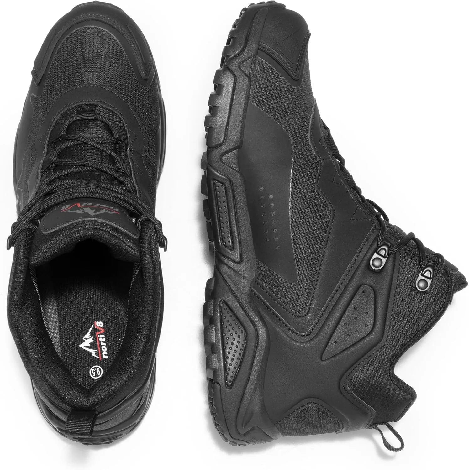 NORTIV 8 Men's Waterproof Hiking Boots Lightweight Mid Ankle Trekking Trails Outdoor Boots