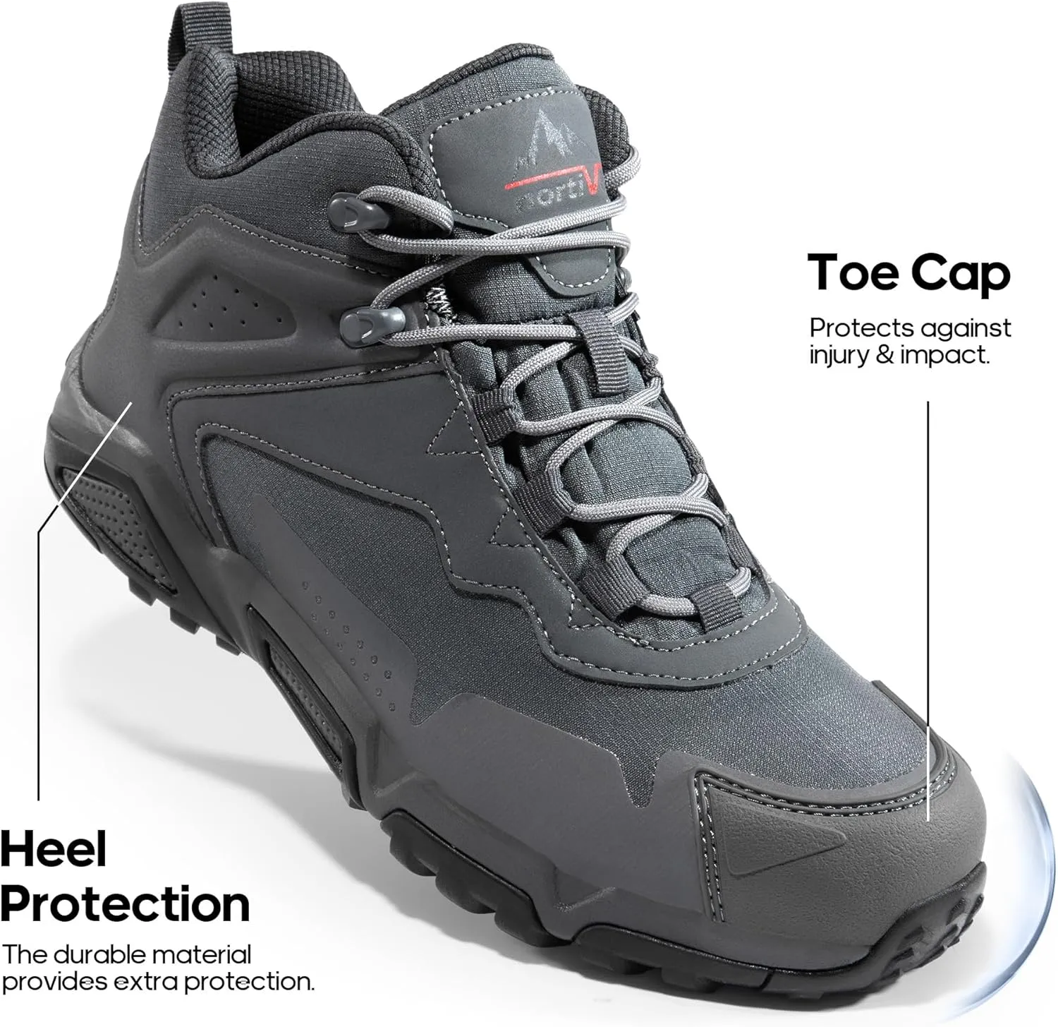 NORTIV 8 Men's Waterproof Hiking Boots Lightweight Mid Ankle Trekking Trails Outdoor Boots