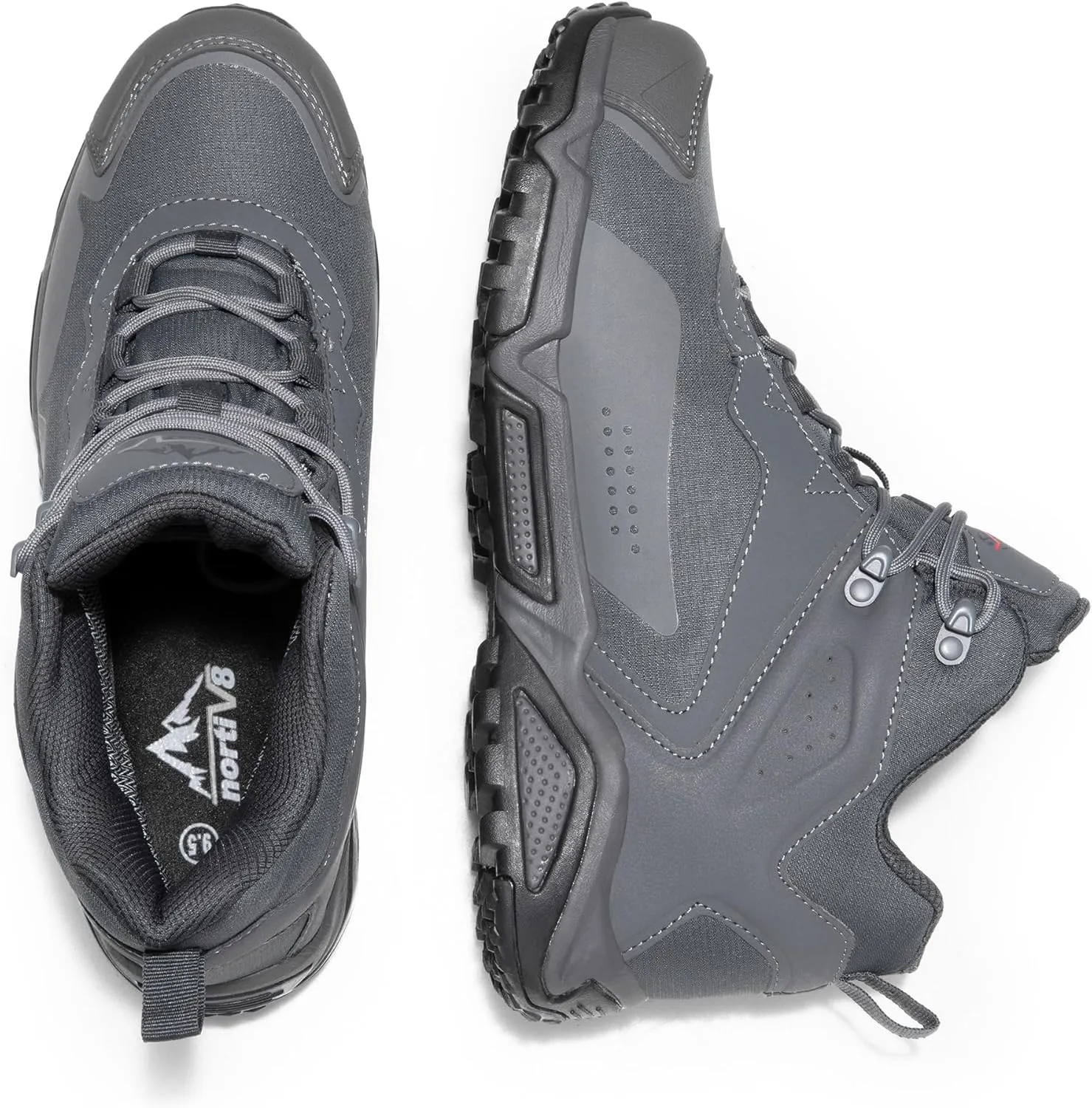 NORTIV 8 Men's Waterproof Hiking Boots Lightweight Mid Ankle Trekking Trails Outdoor Boots