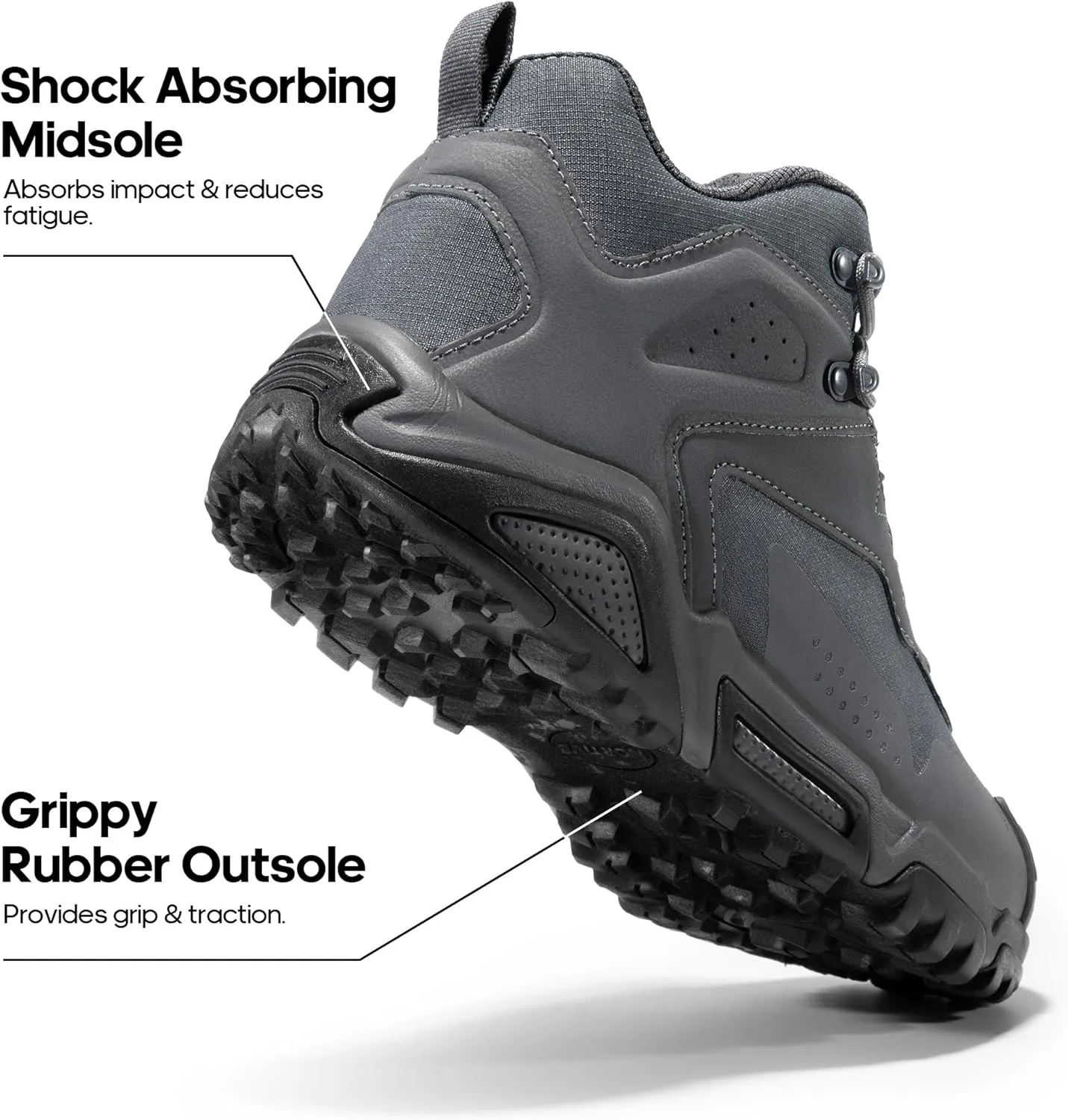 NORTIV 8 Men's Waterproof Hiking Boots Lightweight Mid Ankle Trekking Trails Outdoor Boots