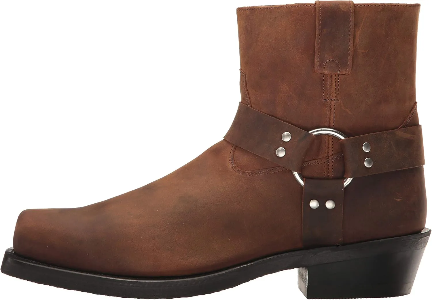 Old West Boots Men's Ankle Harness Leather Lined Motorcycle Boots