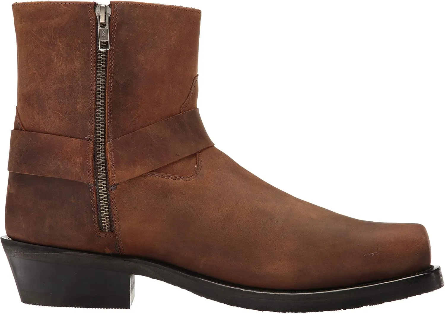 Old West Boots Men's Ankle Harness Leather Lined Motorcycle Boots