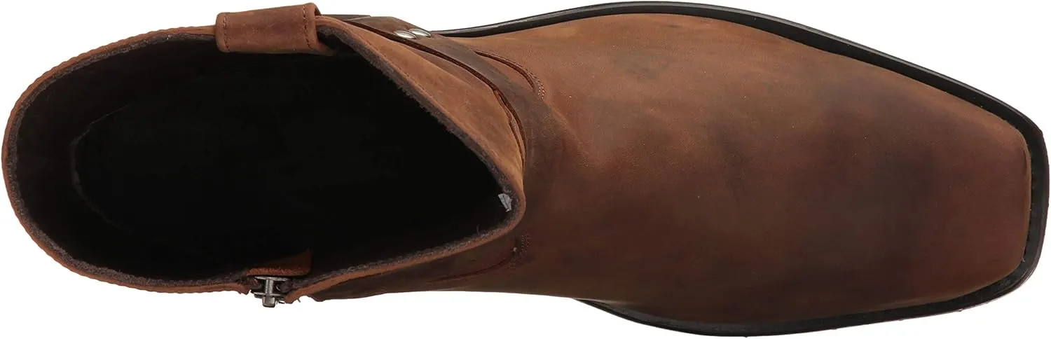 Old West Boots Men's Ankle Harness Leather Lined Motorcycle Boots