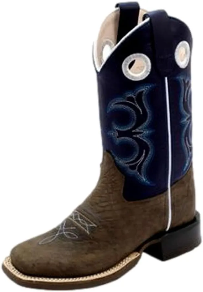 Old West Boots Unisex-Child Broad Square Toe (Toddler/Little Kid) Western Boot