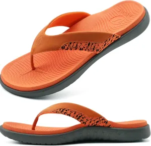 ONCAI Mens Flip Flop Open Toe Athletic Straps Orthotic Summer Plantar Fasciitis Sport Sandals with Soft Cushion Arch Support Size 7.5-15