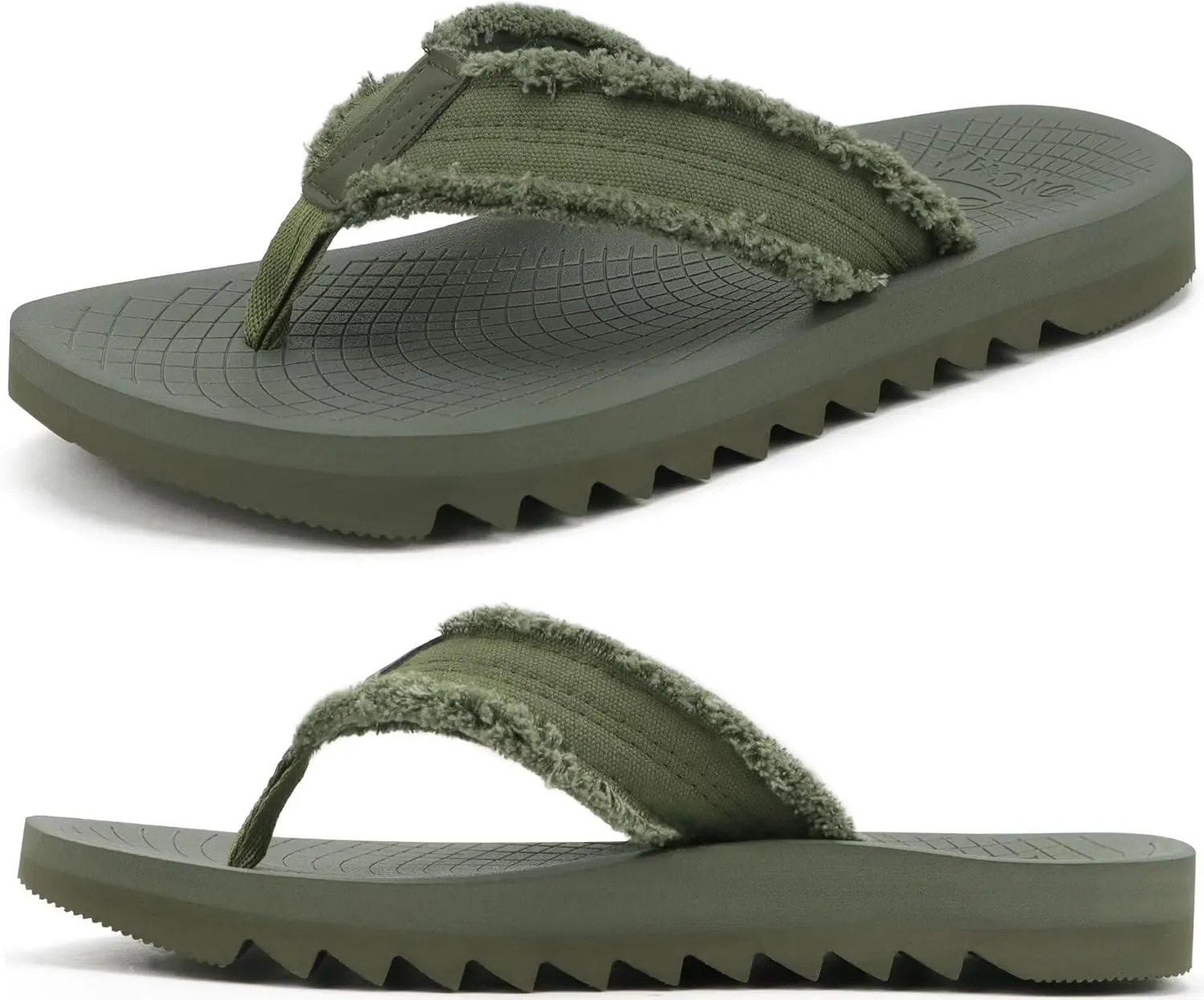 ONCAI Mens Flip Flops Summer Beach Walking Flip Flops Comfortable Soft Lightweight Recovery Cushion Slip On Sandals Size 7-15