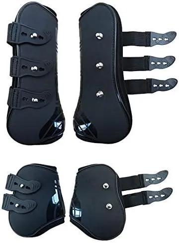 Open Front Jumping Tendon Horses Boots, Secure Leg Protection, Lightweight and Tough Dressage Horse Riding Equestrian Equipment