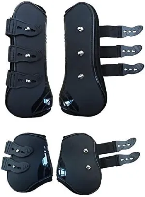 Open Front Jumping Tendon Horses Boots, Secure Leg Protection, Lightweight and Tough Dressage Horse Riding Equestrian Equipment