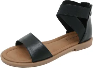 Open-Toe Elastic Soft-Soled Roman Sandals