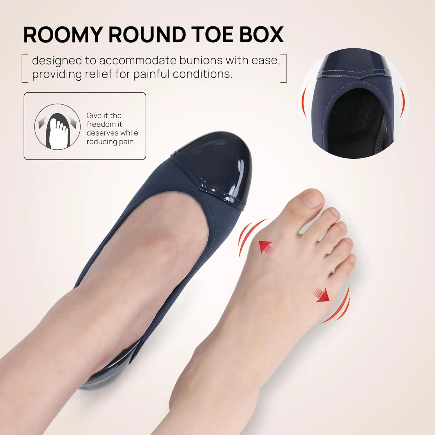 Ortho rest Women Bunion Dress Shoes Low Heel Orthopedic Pumps Orthotic Slip On Loafers
