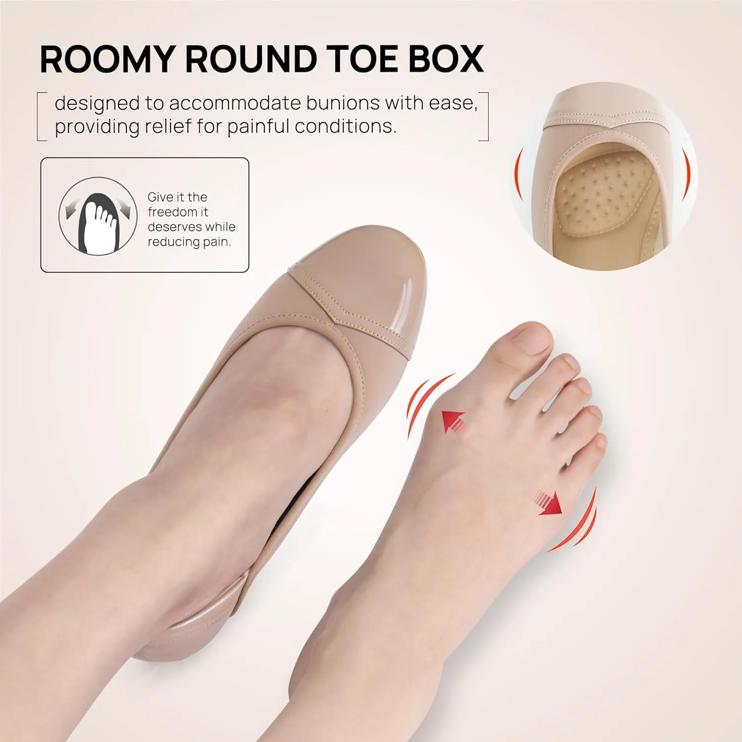 Ortho rest Women Bunion Dress Shoes Low Heel Orthopedic Pumps Orthotic Slip On Loafers