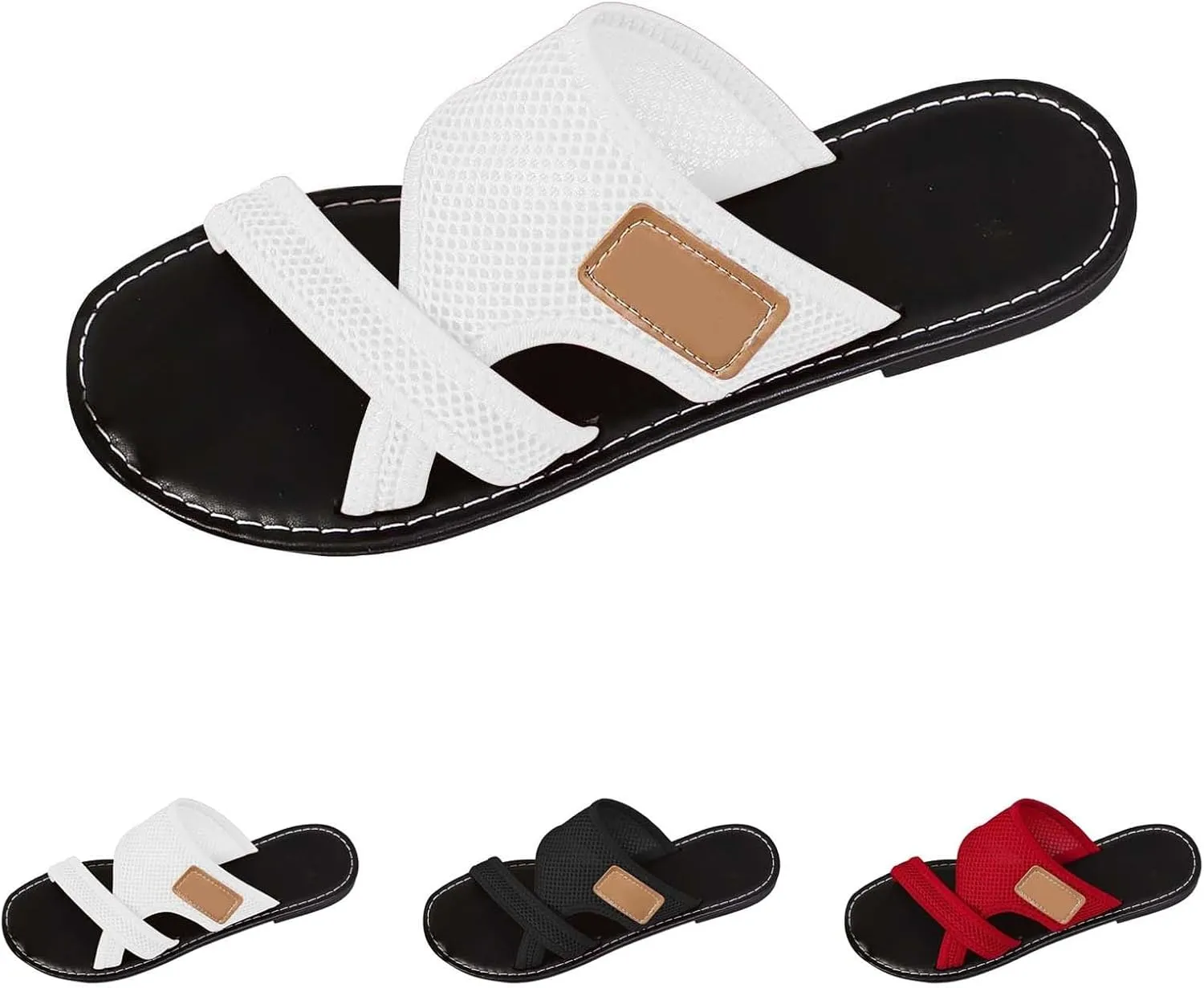 Ortho Sandals for Women Hollow Mesh Orthopedic Slides Slippers with Arch Support Comfy Casual Summer Walking Shoes
