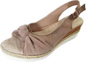 Orthopedic Sandals for Women, Women Walking Slip On Wedge Sandals Summer Dressy Open Toe Ankle Strap Platform Beach Shoes Fashion Slingback Espadrille Bowknot Casual Shoes