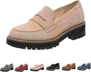 Orthoture-Orthopedic Platform Loafers, Comfort Orthopedic Shoes, Womens Round Toe Walking Shoe, Slip on Shoes
