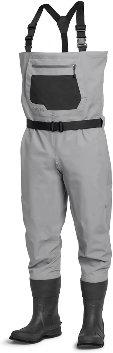 Orvis Clearwater Bootfoot Fly Fishing Waders - Modern Fit Chest Waders with Vulcanized Neoprene Felt Sole Wading Boots