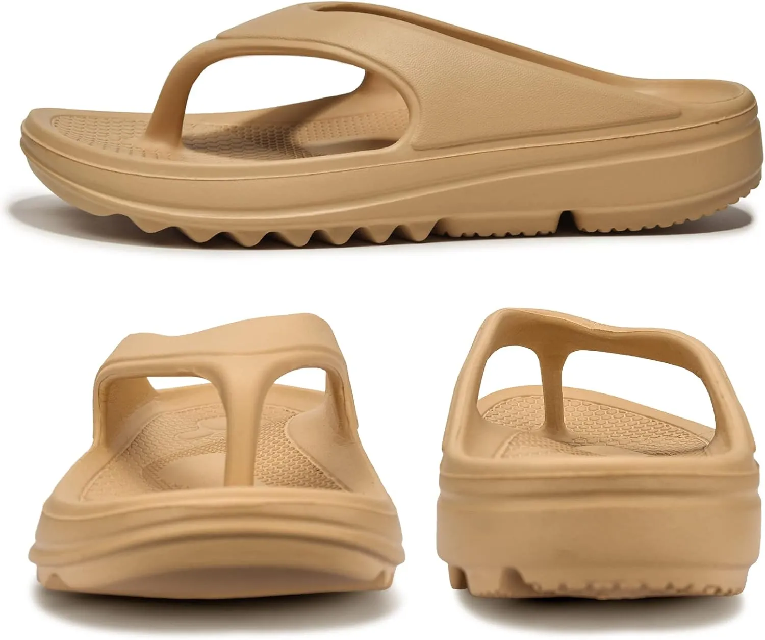 Oudizz Orthopedic Sandals Flip Flops for Women Arch Support Pillow Soft Recovery Thong Sandals Spa Summer Beach Cloud Slides