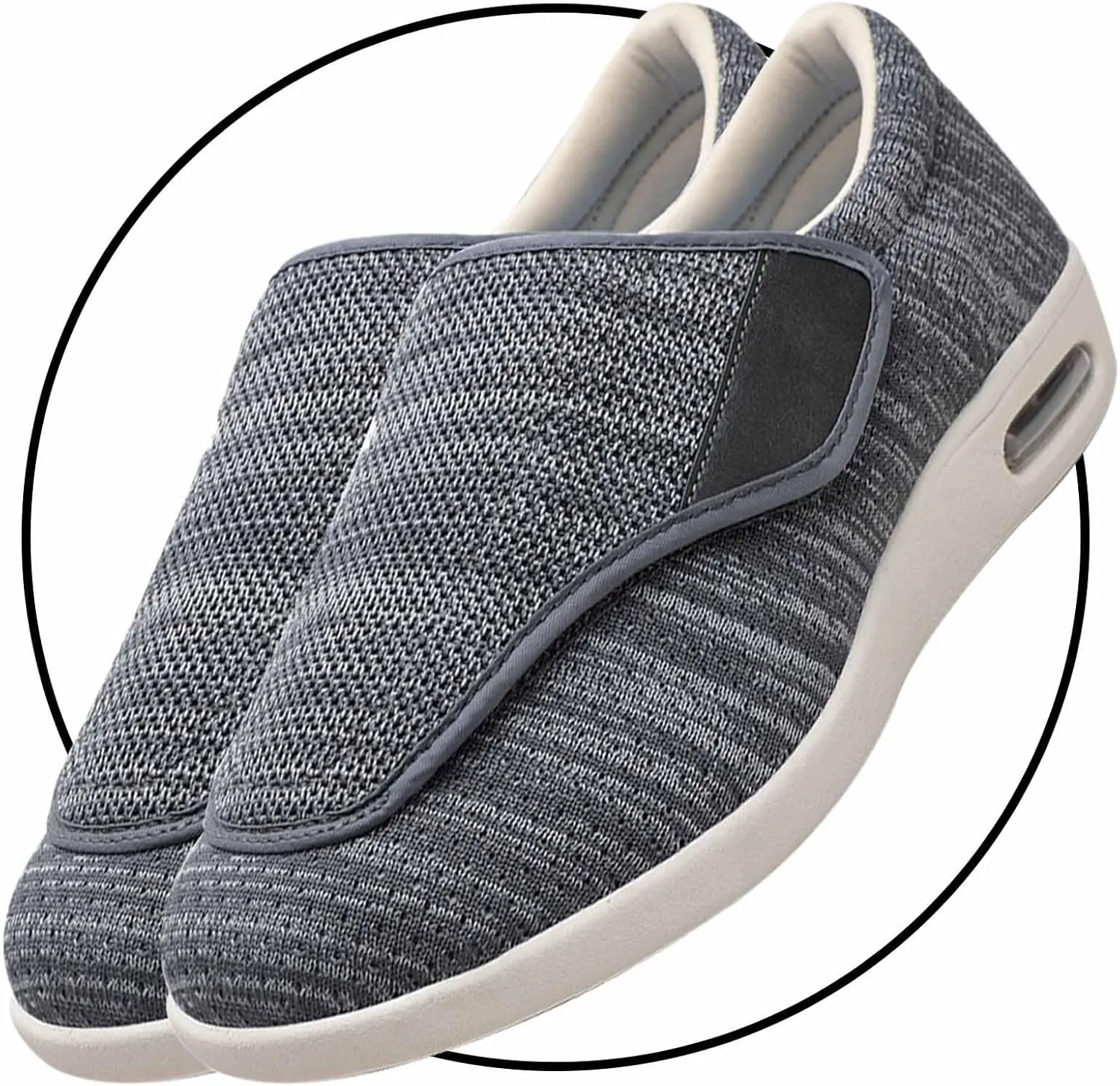 Outdoor Trainers Men Comfortable Loafers Diabetic Shoes for Man Width X-Wide Shoe for Elderly Man Wide Shoes for Man Walking Shoes Adjustable Closure