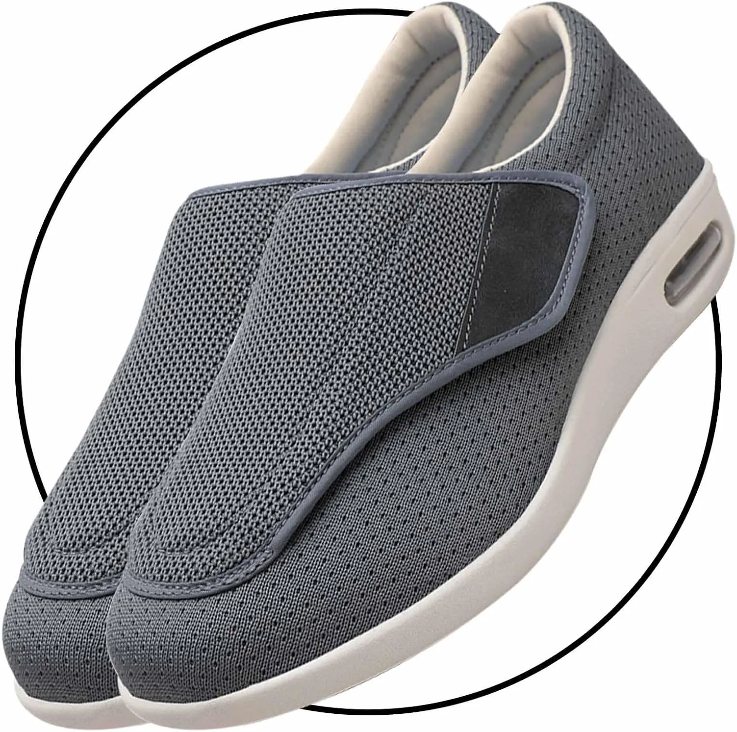 Outdoor Trainers Men Comfortable Loafers Diabetic Shoes for Man Width X-Wide Shoe for Elderly Man Wide Shoes for Man Walking Shoes Adjustable Closure