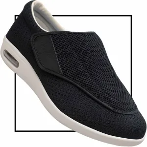 Outdoor Trainers Men Comfortable Loafers Men's Diabetic Elderly Shoes Large Size Plus Fertilizer Widening Shoes Adjustable Foot Swelling Shoes Non-Slip