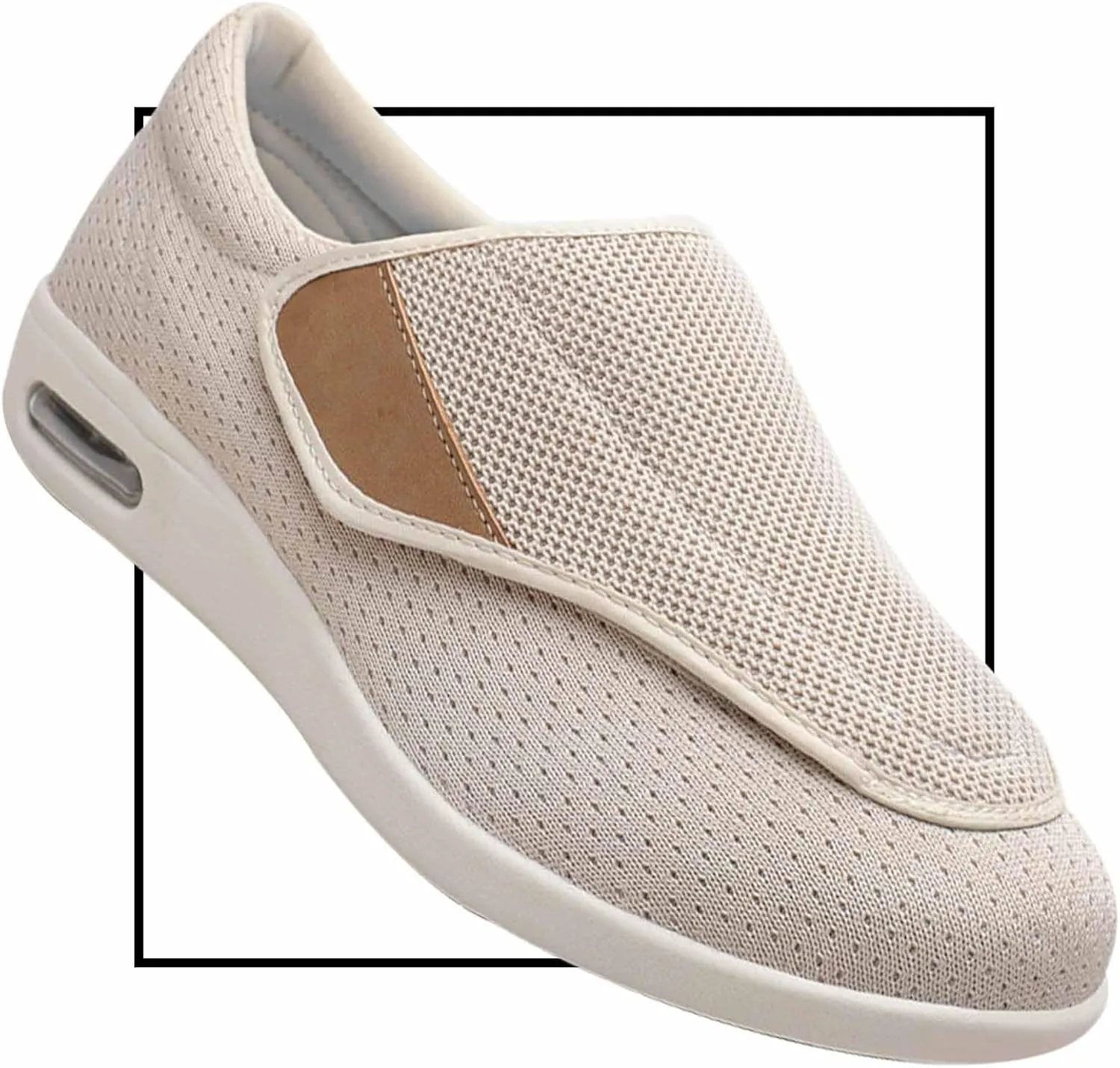 Outdoor Trainers Men Comfortable Loafers Men's Diabetic Elderly Shoes Large Size Plus Fertilizer Widening Shoes Adjustable Foot Swelling Shoes Non-Slip
