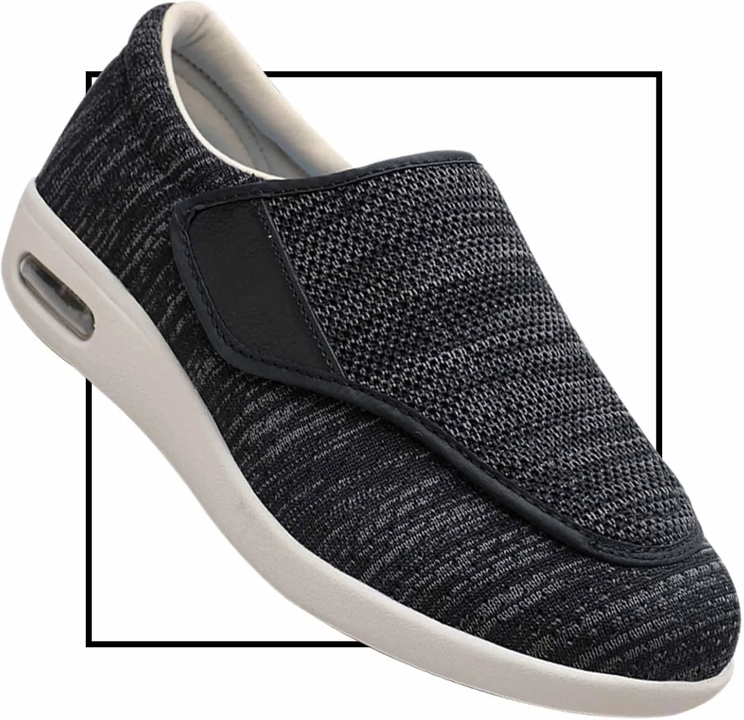 Outdoor Trainers Men Comfortable Loafers Men's Diabetic Elderly Shoes Large Size Plus Fertilizer Widening Shoes Adjustable Foot Swelling Shoes Non-Slip