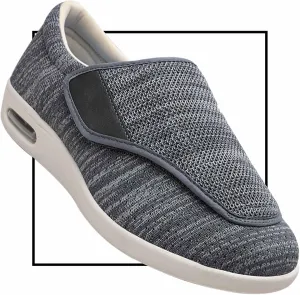 Outdoor Trainers Men Comfortable Loafers Men's Diabetic Elderly Shoes Large Size Plus Fertilizer Widening Shoes Adjustable Foot Swelling Shoes Non-Slip