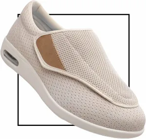 Outdoor Trainers Men Comfortable Loafers Men's Diabetic Elderly Shoes Large Size Plus Fertilizer Widening Shoes Adjustable Foot Swelling Shoes Non-Slip