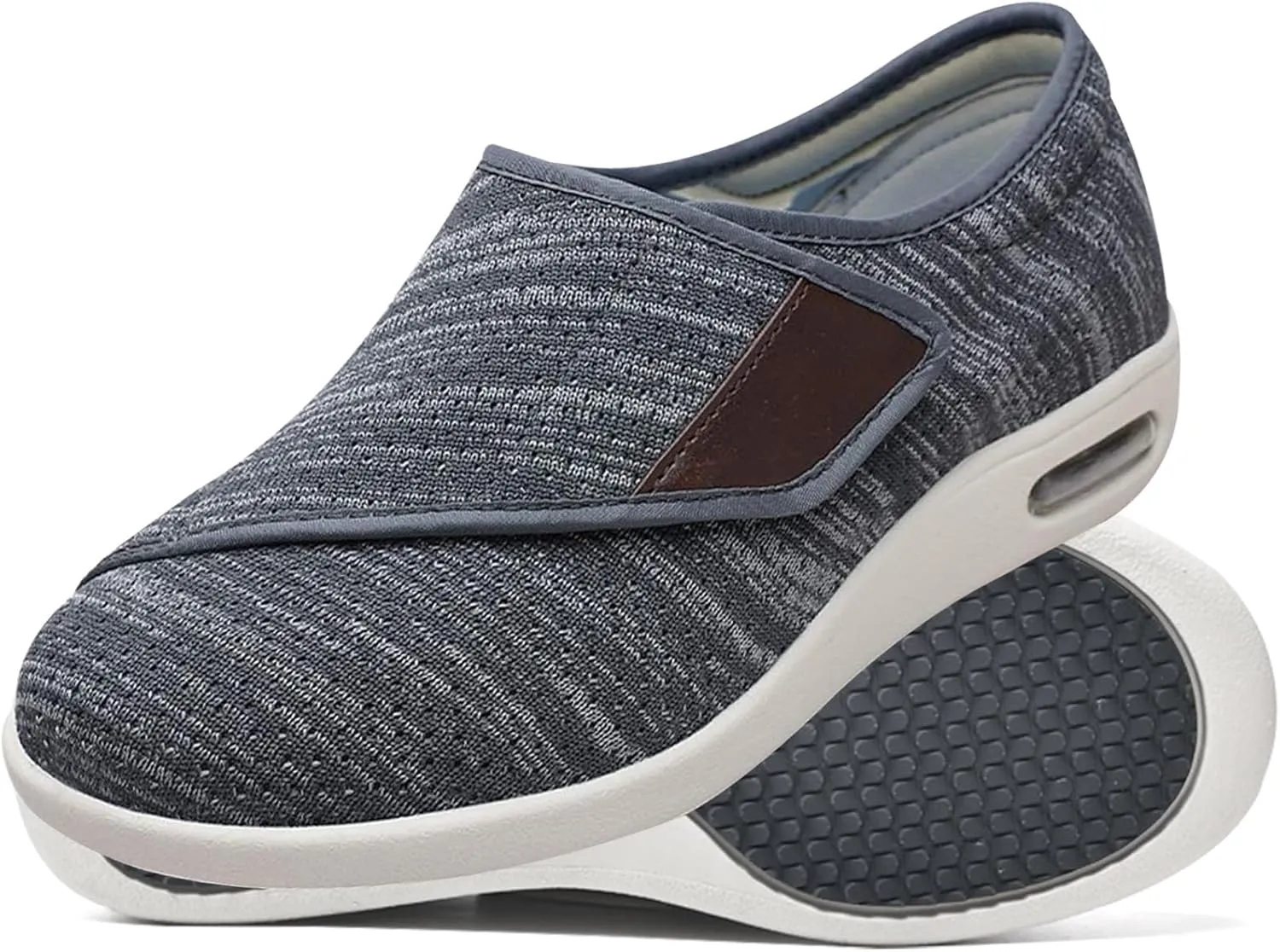 Outdoor Trainers Men Fashion Sneakers Comfortable Loafers with Adjustable Closure for Swollen Feet for Relief of Foot Pain and Neuropathy in The Elderly