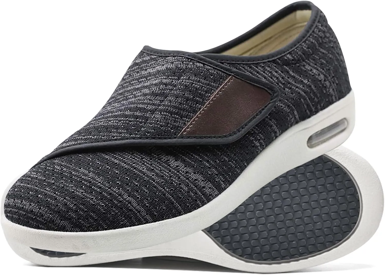 Outdoor Trainers Men Fashion Sneakers Comfortable Loafers with Adjustable Closure for Swollen Feet for Relief of Foot Pain and Neuropathy in The Elderly
