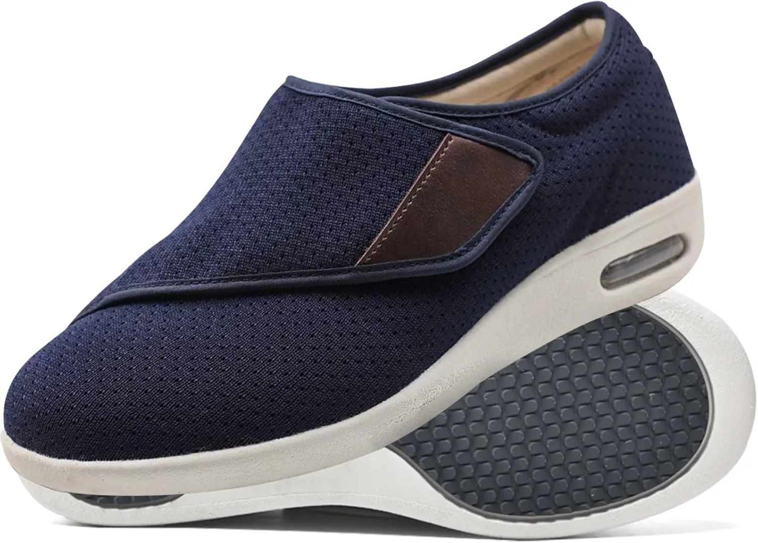 Outdoor Trainers Men Fashion Sneakers Comfortable Loafers with Adjustable Closure for Swollen Feet for Relief of Foot Pain and Neuropathy in The Elderly