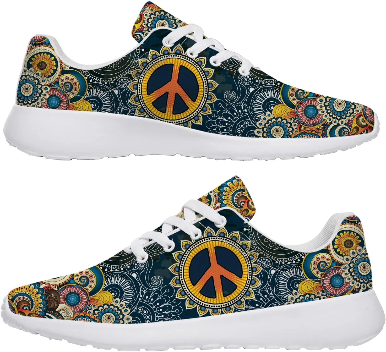 Peace and Love Shoes Womens Mens Road Running Shoes Athletic Tennis Walking Shoes Gifts for Her,Him