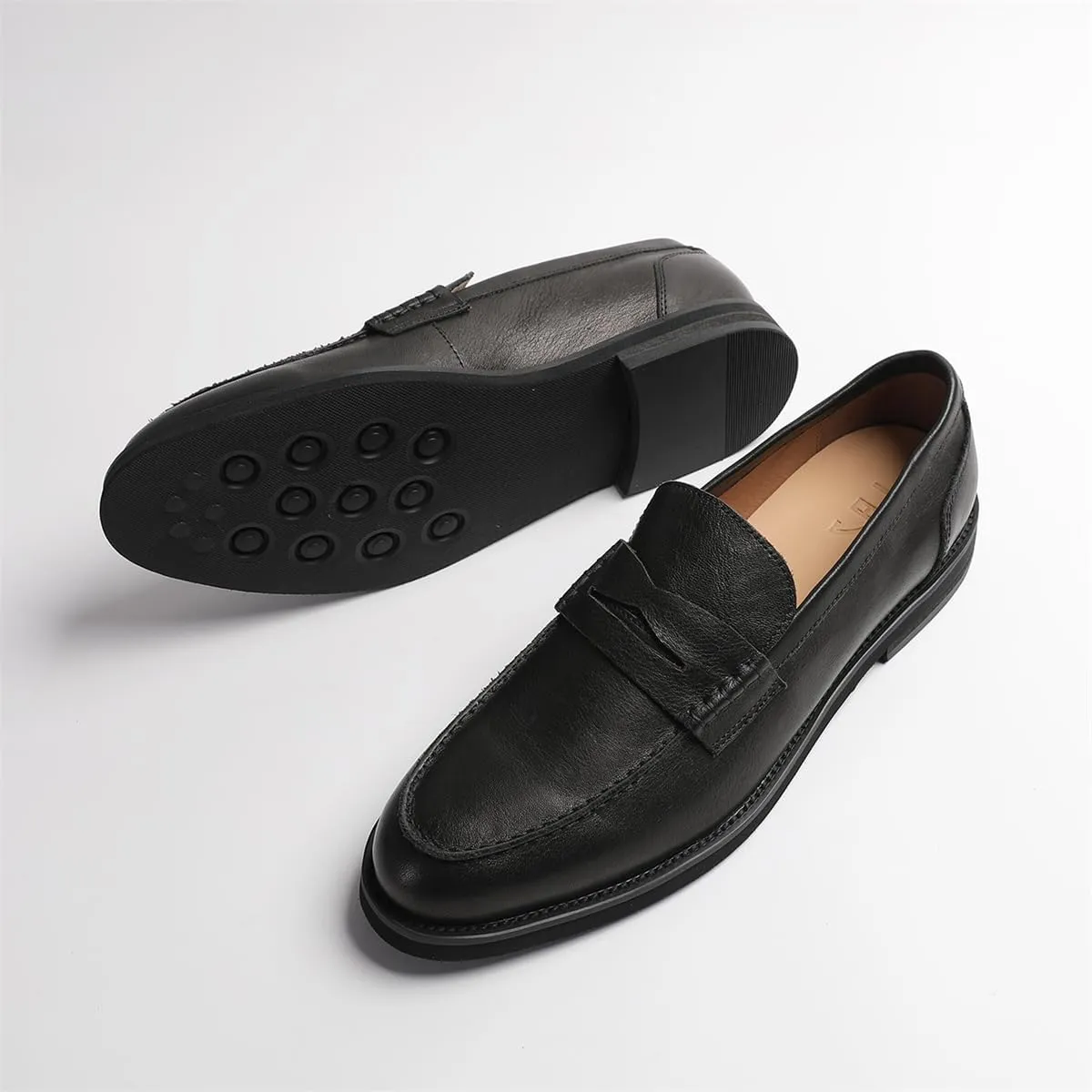 Penny Loafers for Men - Genuine Leather Casual Slip On Mens Loafers