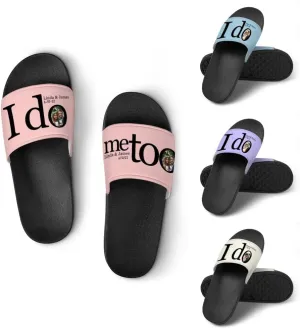 Personalized Slippers Sandals Custom House Sandals with Photo Name Date Design, Customized Slip-On Flip Flops Casual Slides for Women Men, Quick Drying Shower Shoes for Couples Weddings Anniversary