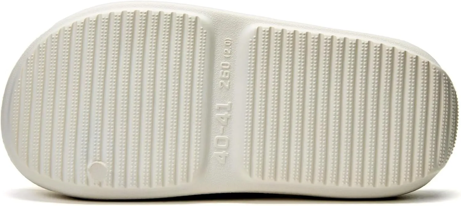 Pillow Slippers for Women and Men, Cloud Slides Shower Sandals House Shoes, Comfy and Cushioned Thick Sole