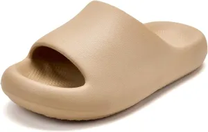 Pillow Slippers for Women and Men, Cloud Slides Shower Sandals House Shoes, Comfy and Cushioned Thick Sole