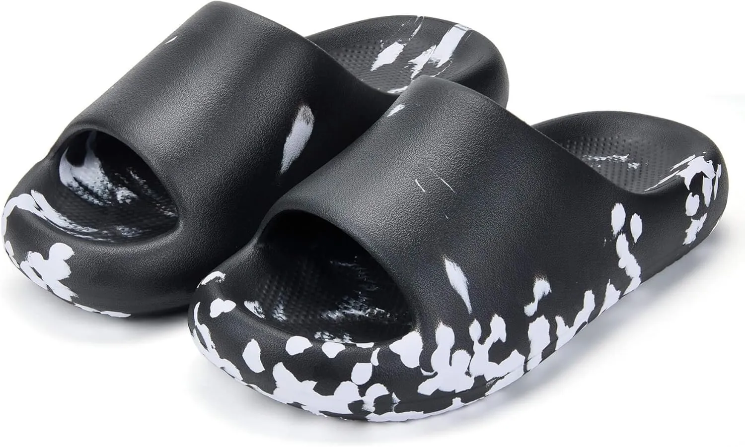 Pillow Slippers for Women and Men, Cloud Slides Shower Sandals House Shoes, Comfy and Cushioned Thick Sole
