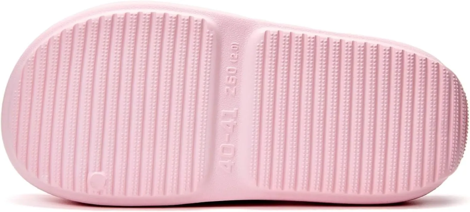 Pillow Slippers for Women and Men, Cloud Slides Shower Sandals House Shoes, Comfy and Cushioned Thick Sole