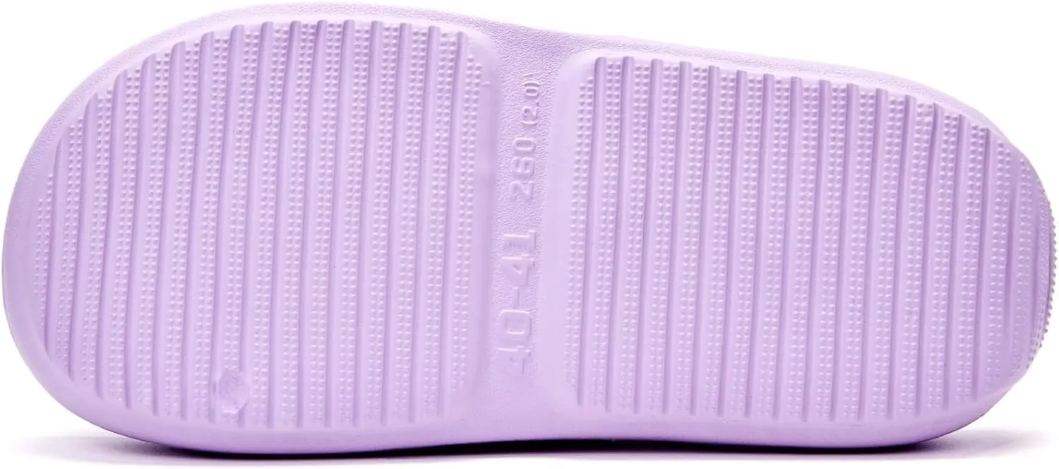 Pillow Slippers for Women and Men, Cloud Slides Shower Sandals House Shoes, Comfy and Cushioned Thick Sole