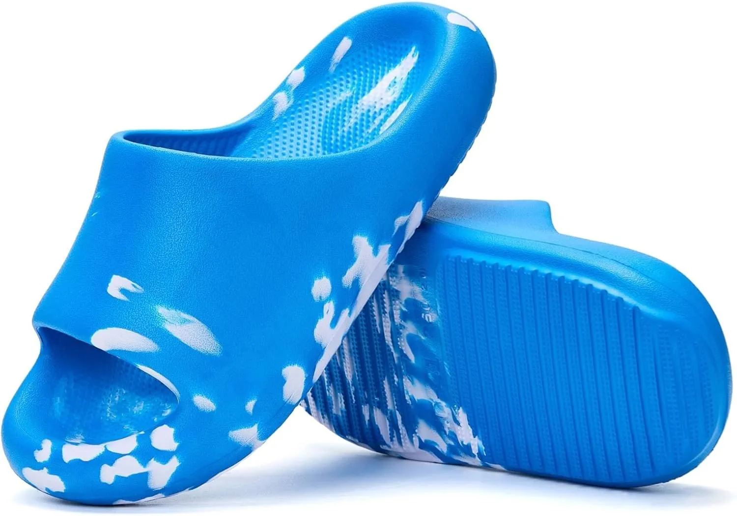 Pillow Slippers for Women and Men, Cloud Slides Shower Sandals House Shoes, Comfy and Cushioned Thick Sole