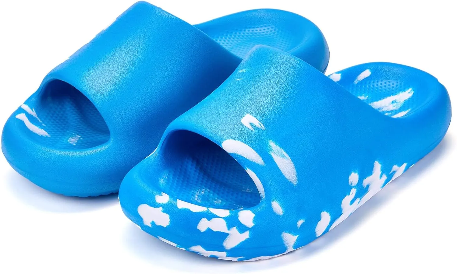 Pillow Slippers for Women and Men, Cloud Slides Shower Sandals House Shoes, Comfy and Cushioned Thick Sole
