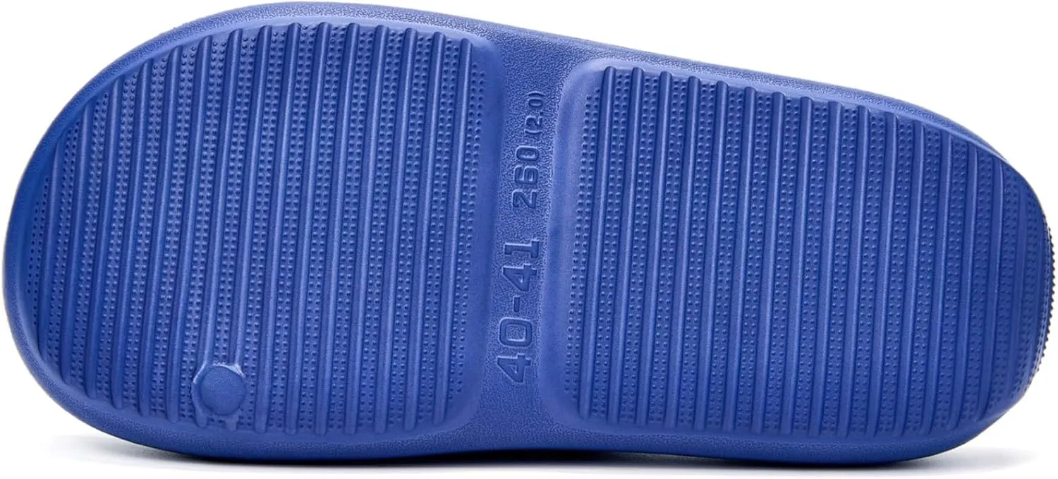 Pillow Slippers for Women and Men, Cloud Slides Shower Sandals House Shoes, Comfy and Cushioned Thick Sole