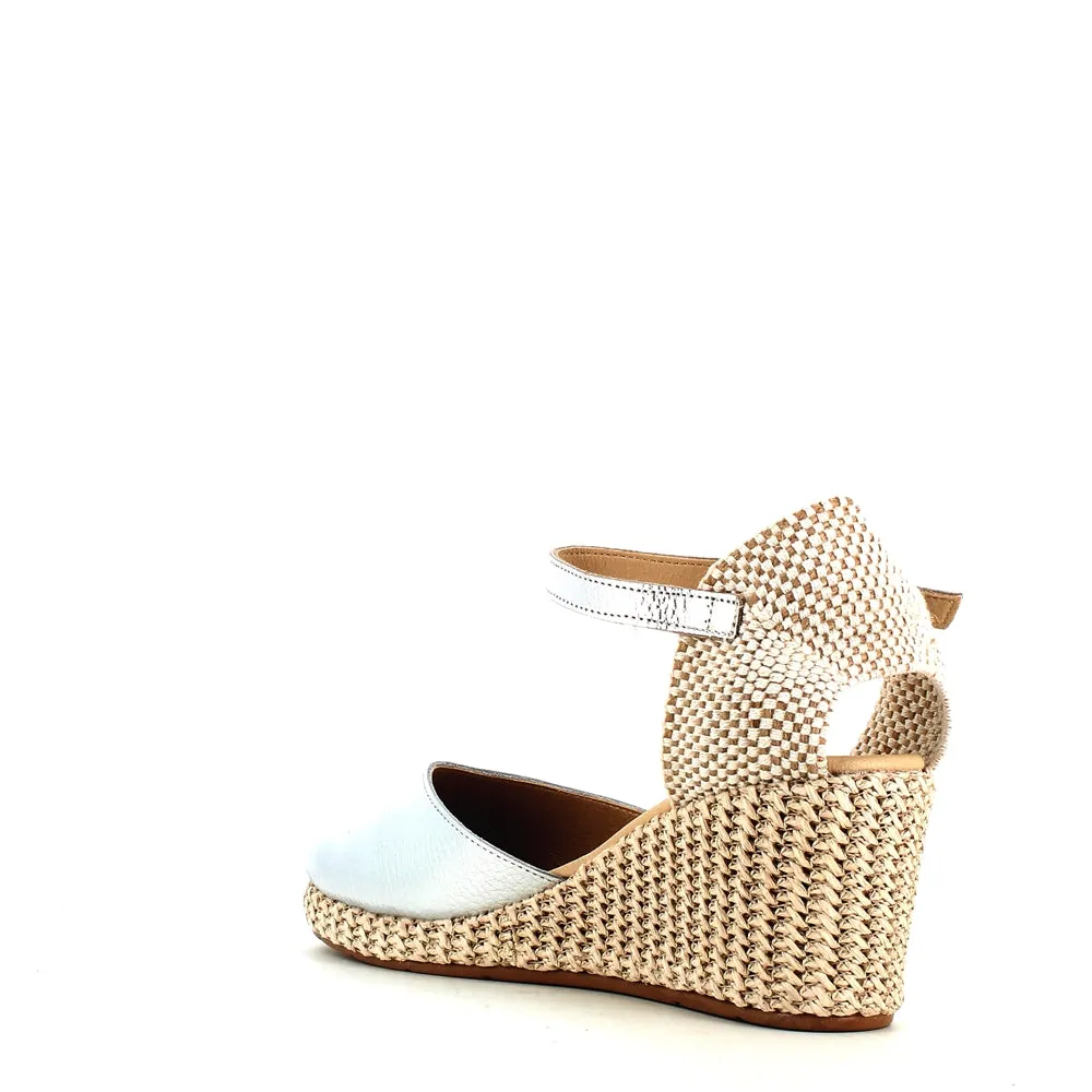 Pitillos Wedge Espadrille Plata