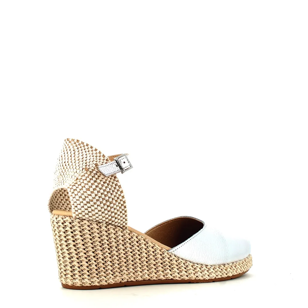 Pitillos Wedge Espadrille Plata
