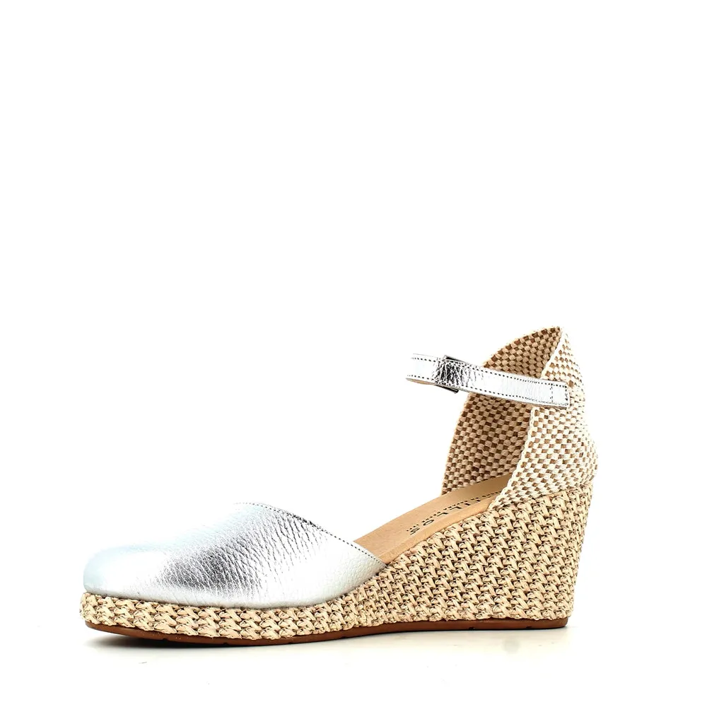 Pitillos Wedge Espadrille Plata
