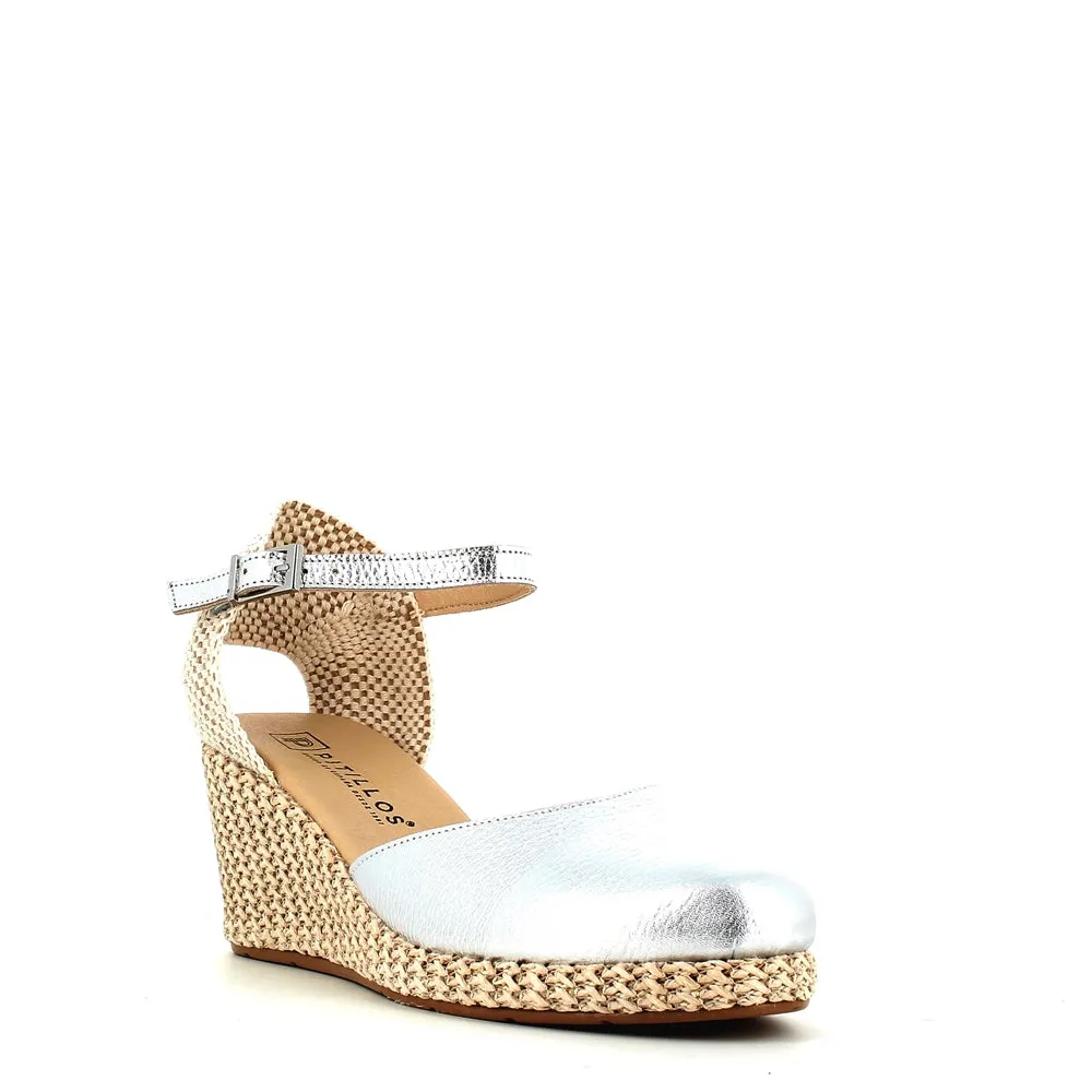 Pitillos Wedge Espadrille Plata