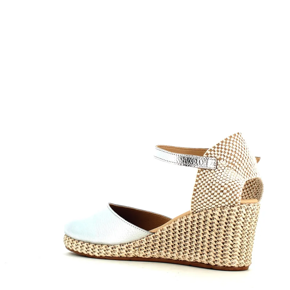 Pitillos Wedge Espadrille Plata