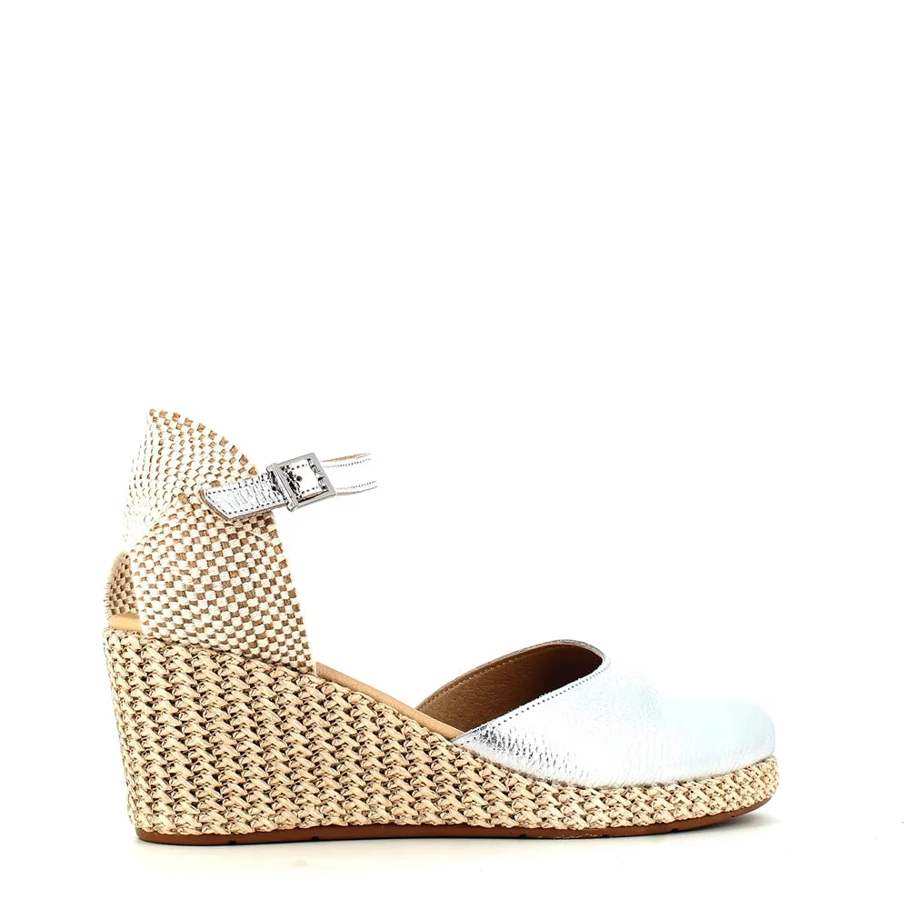 Pitillos Wedge Espadrille Plata